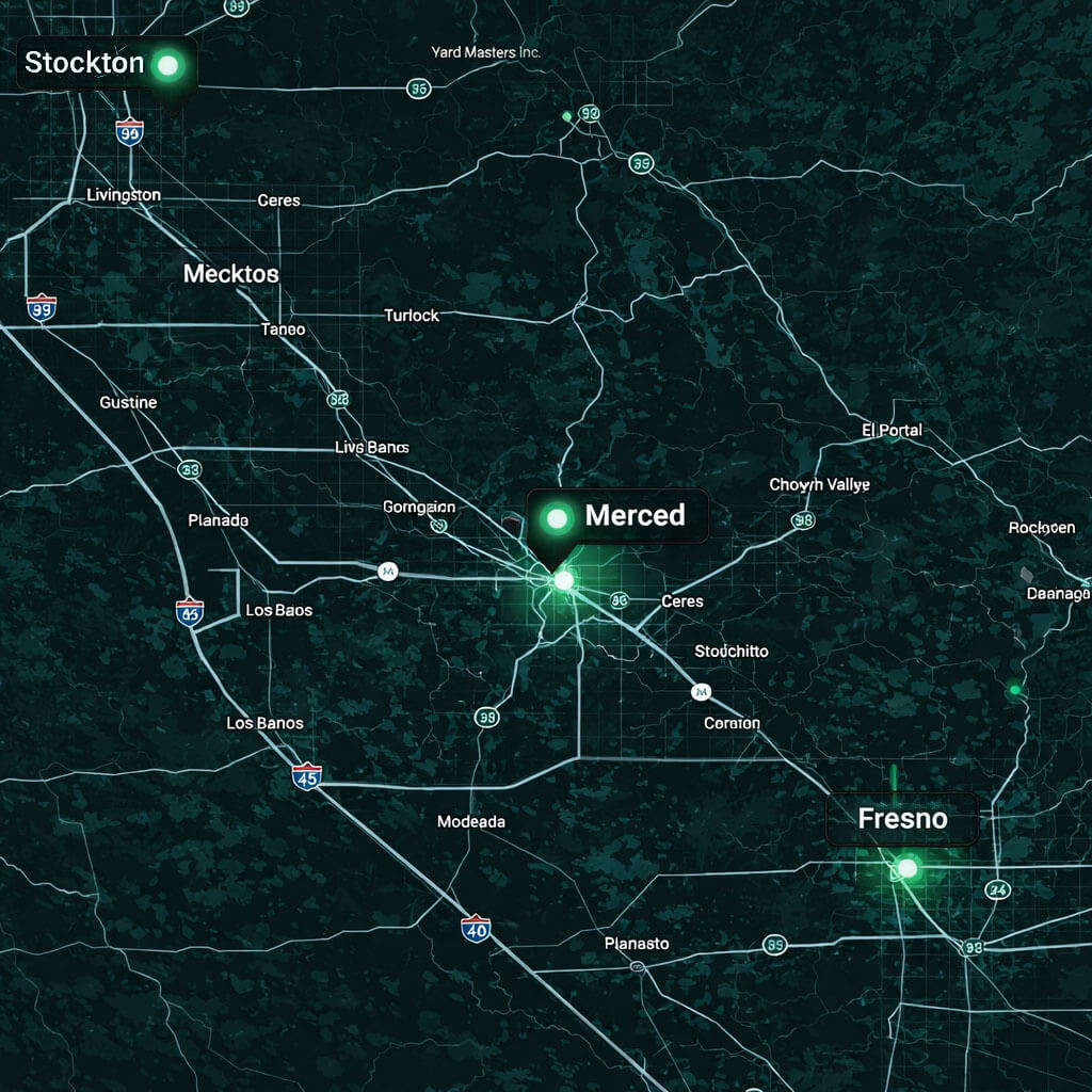 Central Valley CA map
